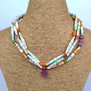 Collier Violet Printanier