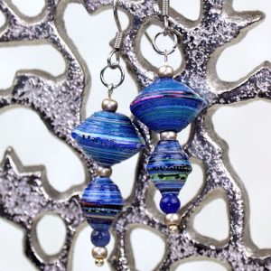 Boucles d'oreilles Bleu Océan