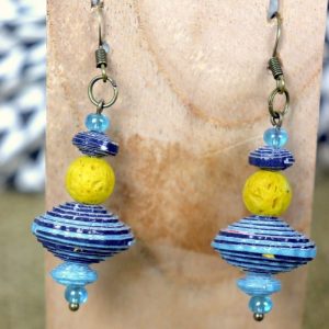 Boucles d'oreilles Bleu Star