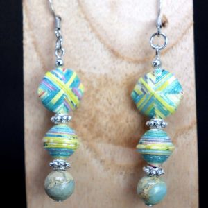 Boucles d'oreilles Jaune Aurore