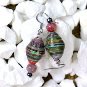 Boucles d'oreilles Rose Hortensia