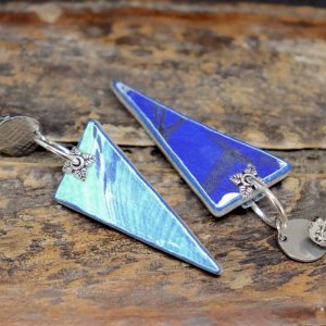 Boucles d'oreilles Bleu Rivière