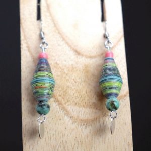 Boucles d'oreilles Vert Papillon