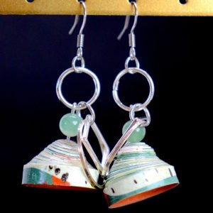 Boucles d'oreilles Vert Conure