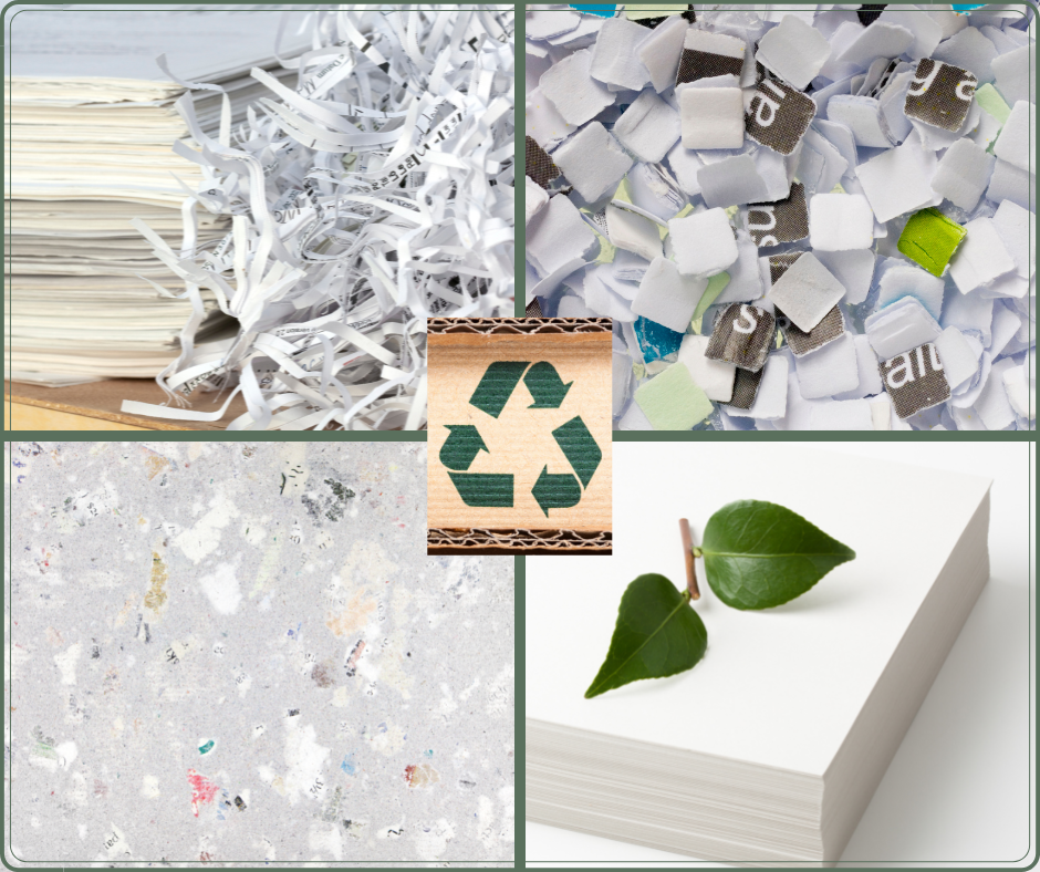papier déchiré, papier recyclable