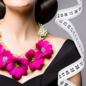 collier ideal en fleurs et mètre mesureur