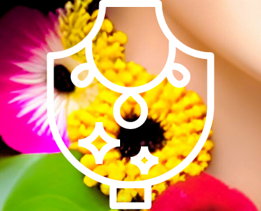 détail collier fleurs avec icône du collier